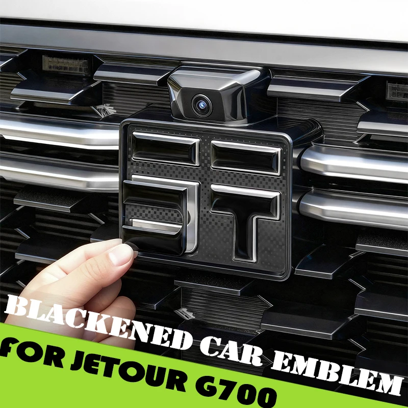 

Car Blackened Grille Logo Fit for Jetour G700 2025 2026 Modified Car Black Warrior Logo Decoration Sticker Modified Accessories