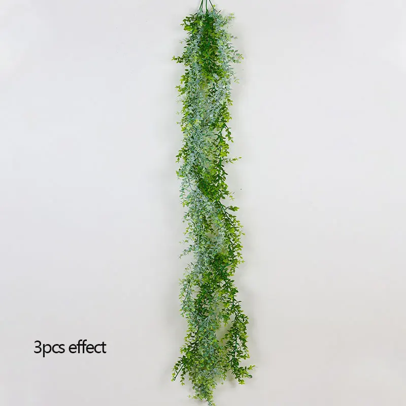 180cm Fake Hanging Plants Artificial Eucalyptus Vines Faux Wall Leaves Plastic Plants Rattan for Home Garden Party Wedding Decor