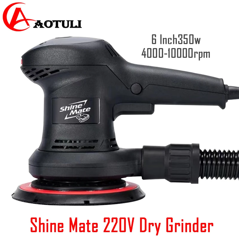 

Shine Mate Dry Grinder 220V Grinder Grinding Head 6 Inch Eccentric Vacuum Car Paint Putty Furniture Sander Machine