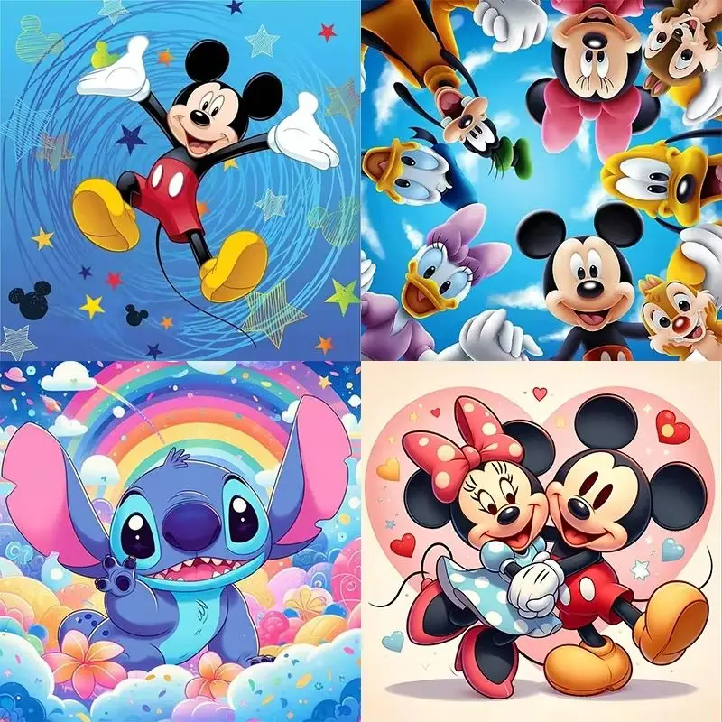 DIY 5D Disney Diamond Painting Cartoon Mickey Mouse Stitch Diamond Embroidery Mosaic Art Rhinestone Home Decor Children's Gift