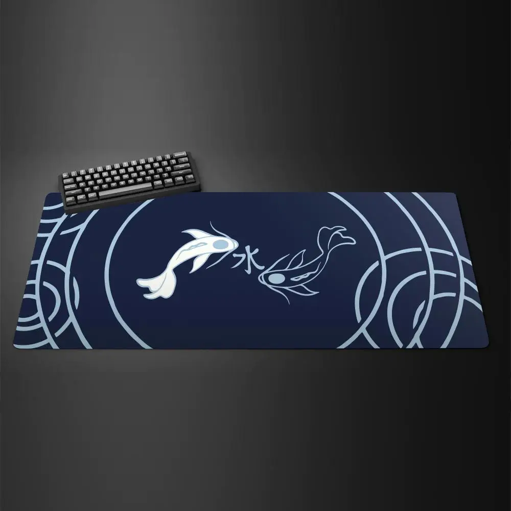 แผ่นรองเมาส์สำหรับเล่นเกม ลายปลาคาร์ฟ ไทชิ แบบเรียบง่าย แผ่นรองโต๊ะ แผ่นรองเมาส์คอมพิวเตอร์ บริษัทผลิตแผ่นรองเมาส์ แผ่นรองโต๊ะขนาดใหญ่ 100x50 ซม. แผ่นรองเมาส์ขนาดใหญ่สำหรับเกมเมอร์