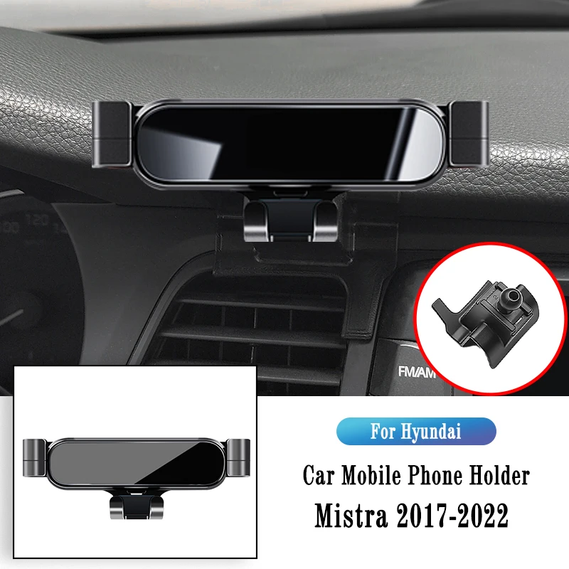 

Car Mobile Phone Holder Air Vent Clip GPS Stand Gravity Navigation Bracket For Hyundai Mistra 2017-2022 Car Accessories