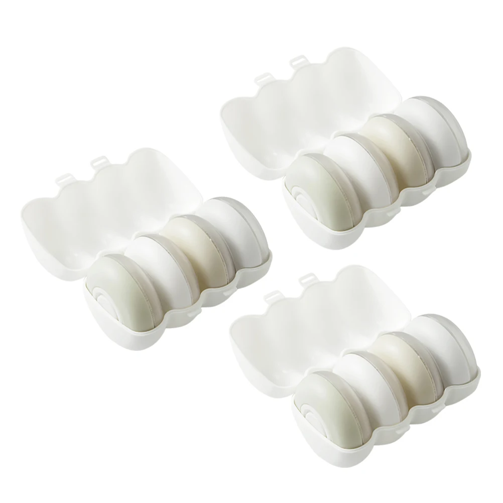 

Travel Lotion Storage Box 3 Sets White Press Type Container Liquid Dispenser Emulsion Jar Plastic Cosmetics Safe Durable
