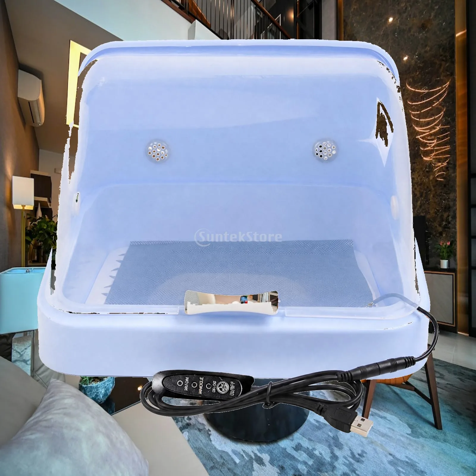 Indoor Warming Box with 3 Heat Levels and USB Power for Hand Fed Chicks and Small Medium Birds