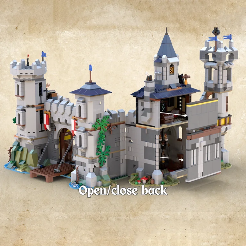 2625pcs MOC Medieval Castle Castleed Model Building Blocks Construction DIY Toy Creative Christmas Gifts Idea Kids Birthday