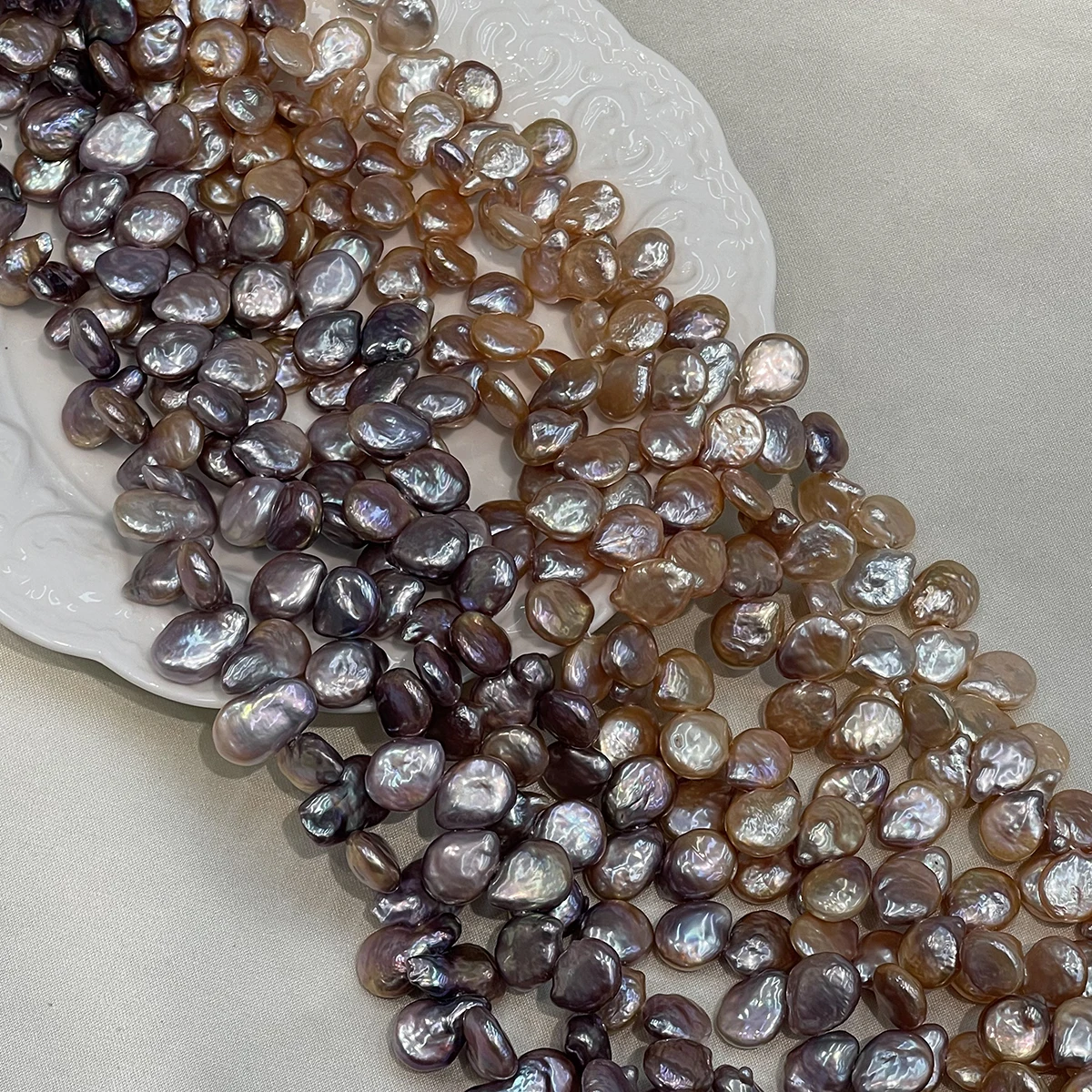 Baroque Drop Pearl 11-12mm Natural Freshwater Pearl Side Hole For Jewelry Making DIY Necklace Bracelet Chains Earrings Accessory