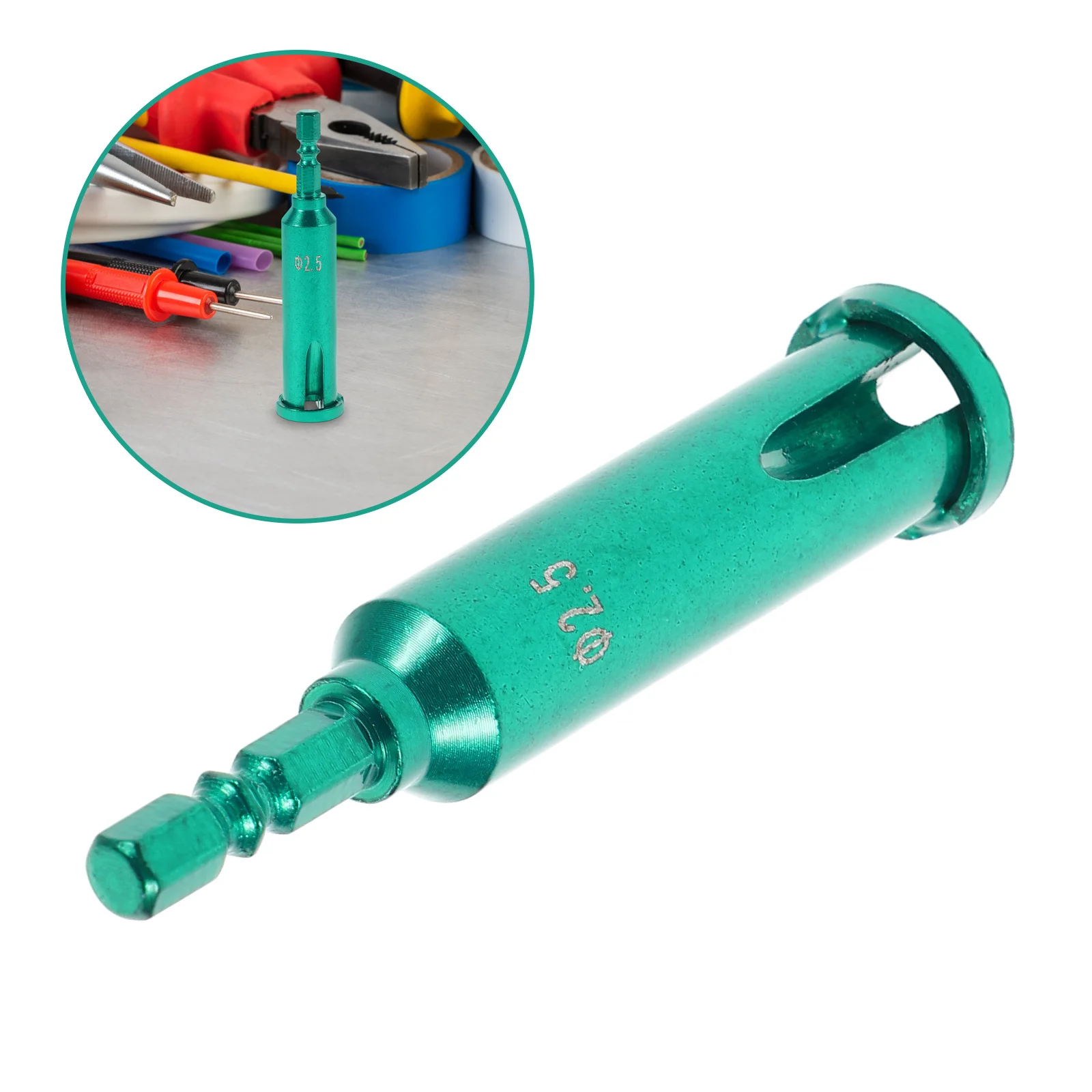 

Hex Wire Aligner Connector Green Suitable for 25cm2 Cable Stripping Twisting Tool Wire for Drill