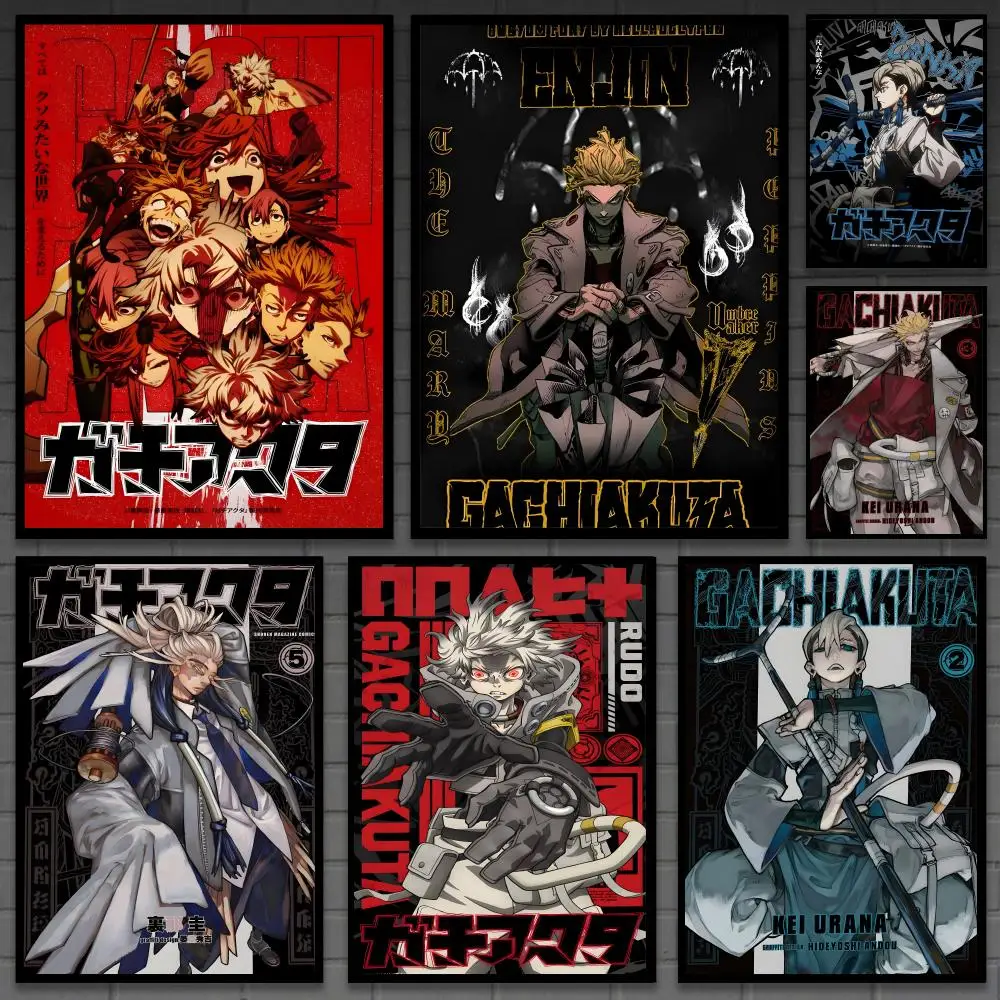 G-GachiakutaS anime Poster Versatile HD Waterproof Wall Art Self-Adhesive Decor for Any Space Ideal Gift