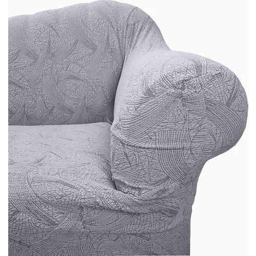 Modanilya Jacquard Lily Striped Pattern Stretch Fitted Seat Cover Flexible Washable 3 Seater Sofa Cover