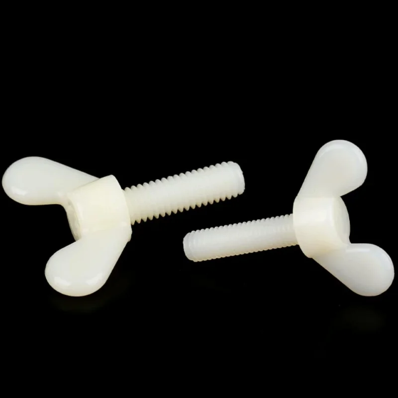 10pcs M5 M6 Pa66 Nylon Bolt Wing Bolts Set Wing Nuts Claw Screw Thumb Screws 15mm-20mm Length