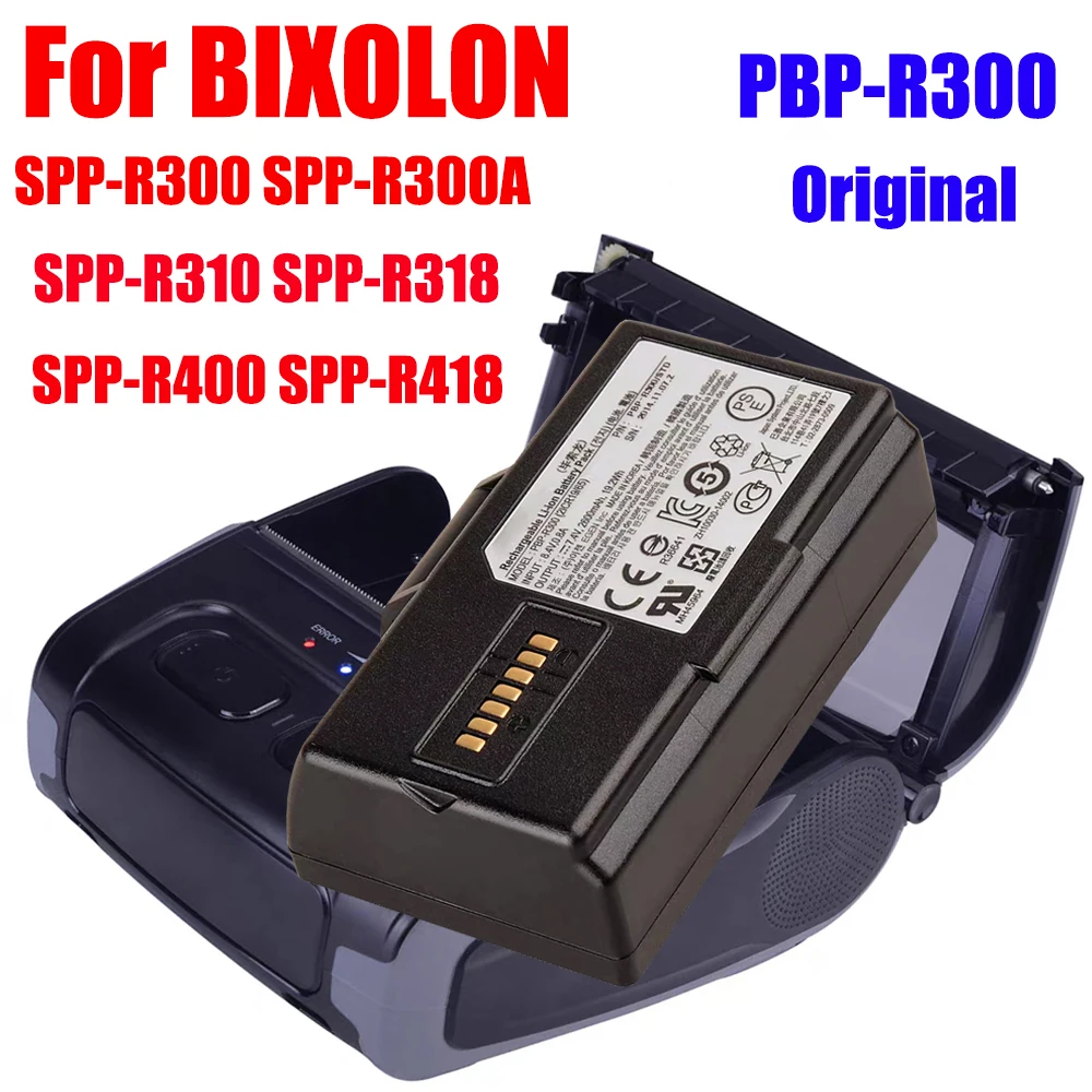 

100% оригинальный аккумулятор для принтера PBP-R300 для BIXOLON SPP-R300 SPP-R300A SPP-R310 SPP-R318 SPP-R400 SPP-R418, 7.4В 2600мАч