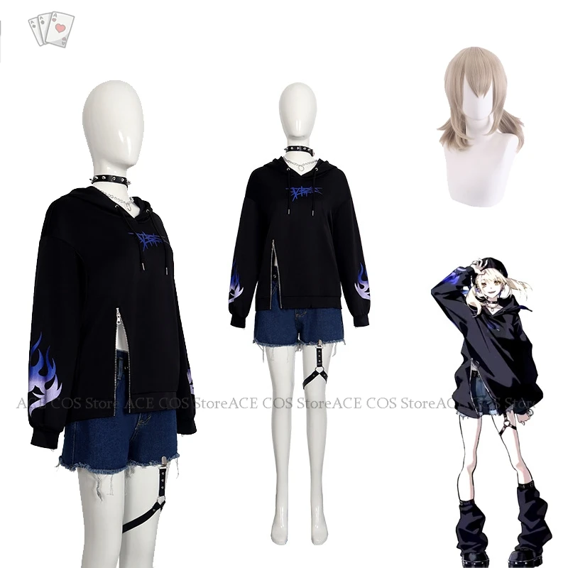 

Project Sekai AZUSAWA KOHANE Cosplay T shirt Uniforms Colorful Stage Cosplay Vbs Clothes Dress Halloween Outfit Wig