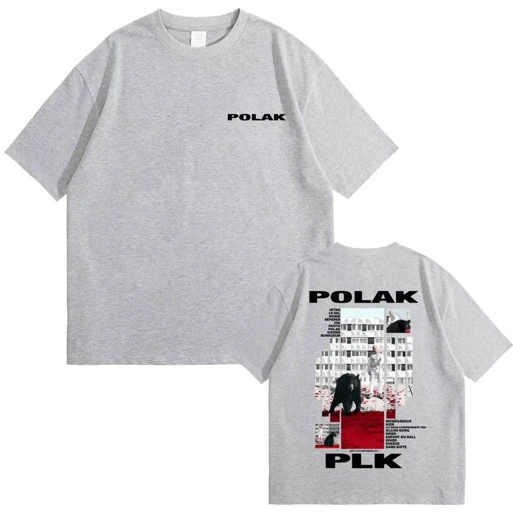 مغني الراب Plk Polak الجرافيك القطن تي شيرت الرجال النساء الهيب هوب موضة موسيقى البوب تي شيرت الرجال عادية خمر تي شيرت الشارع الشهير