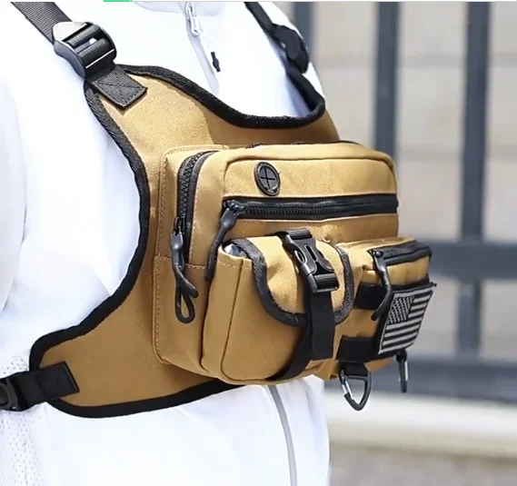 Chest Bag For Men Women Multifunctional EDC Travel Chest Pack Adjustable Breathable Running Vest For Outdoor & Workouts bolso 가방