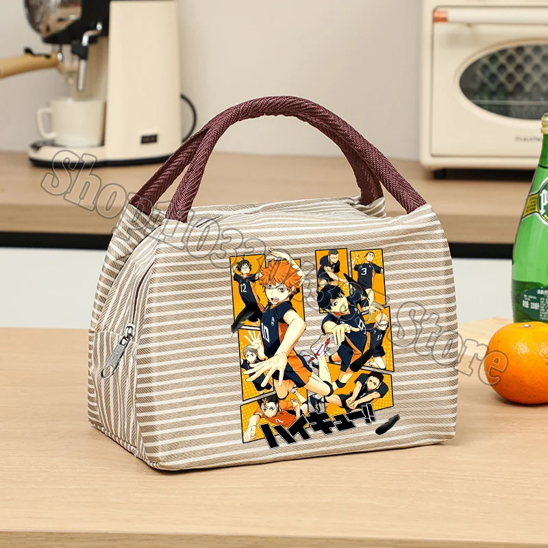 Haikyu Lunch-Taschen für Kinder, niedliche Hinata Shoyo Bento-Handtasche, für Jungen, Schule, Picknick, isolierte Tasche für Lebensmittel, Kinder-Geburtstagsgeschenk, heiße Angebote