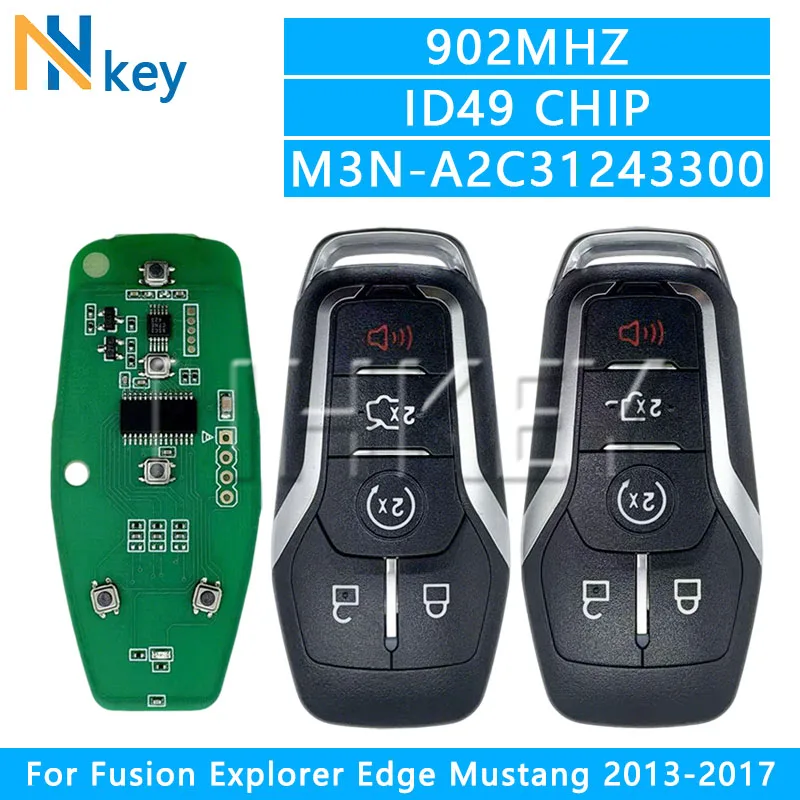 NH KEY FCCID:M3N-A2C31243300 Promixity Smart Card 902MHz ID49 Chip For Fusion Explorer Edge Mustang 2013-2017 Car Remote Key