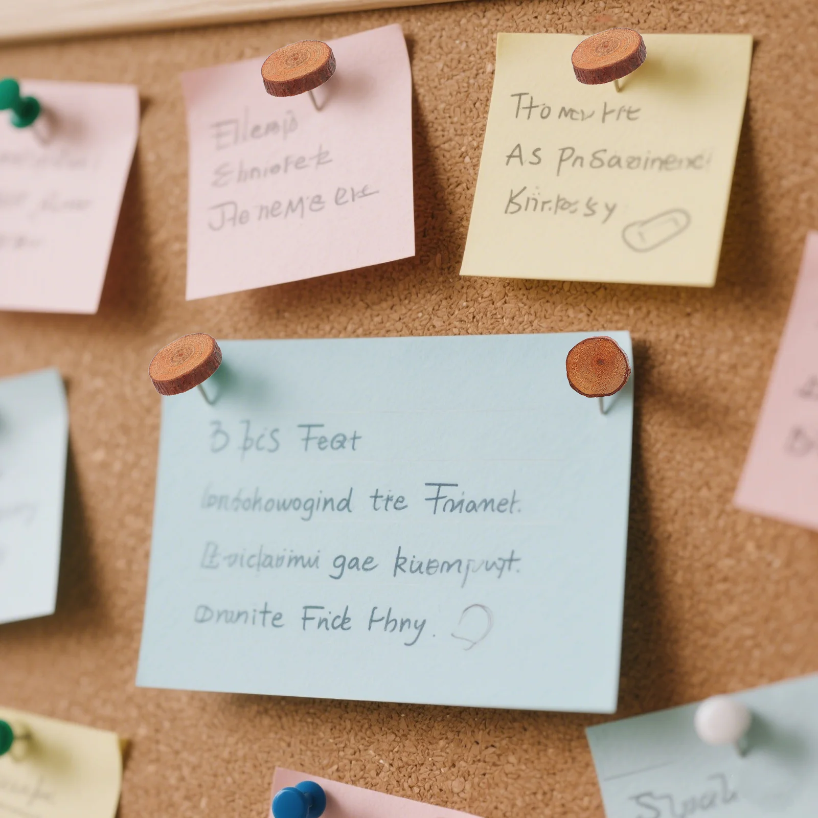 

40Pcs Wooden Thumb Tacks Decorative Drawing Pins for Notice Board Bulletin Board Wall Display Maps Posters Photos Home Office