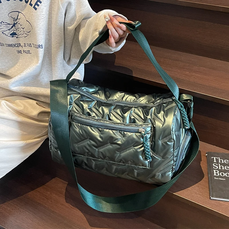 

Дорожная сумка, женская ручная кладь большой вместимости, разделительная спортивная сумка для фитнеса, женская повседневная космическая хлопковая сумка-тоут