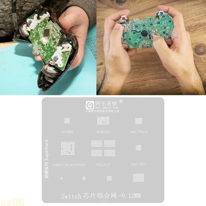 

Трафарет для реболлинга BGA из прочного пластика Q2Q4 для точного ремонта чипов портативных устройств