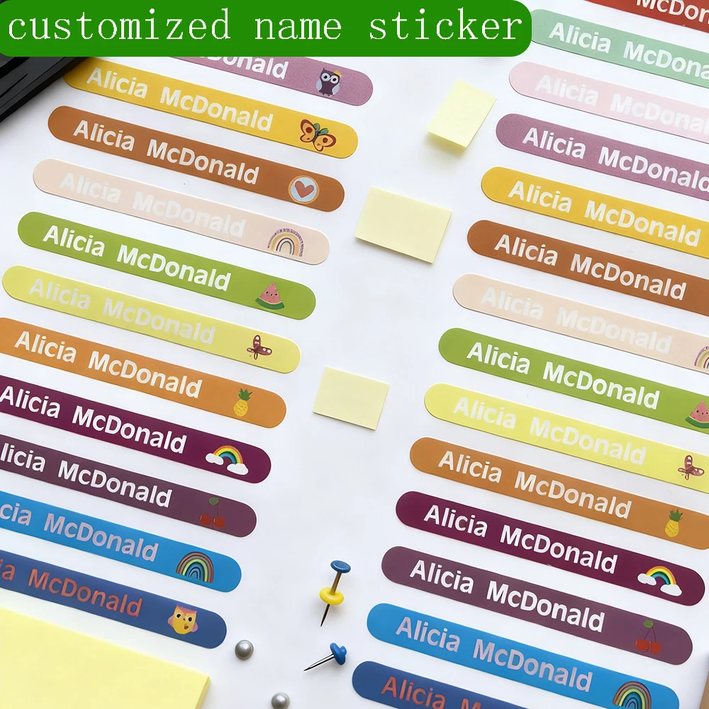 30pcs-Customized Eco-Friendly Stickers Children's Water Bottle Stickers Colorful Personalized Labels Stationery Stickers