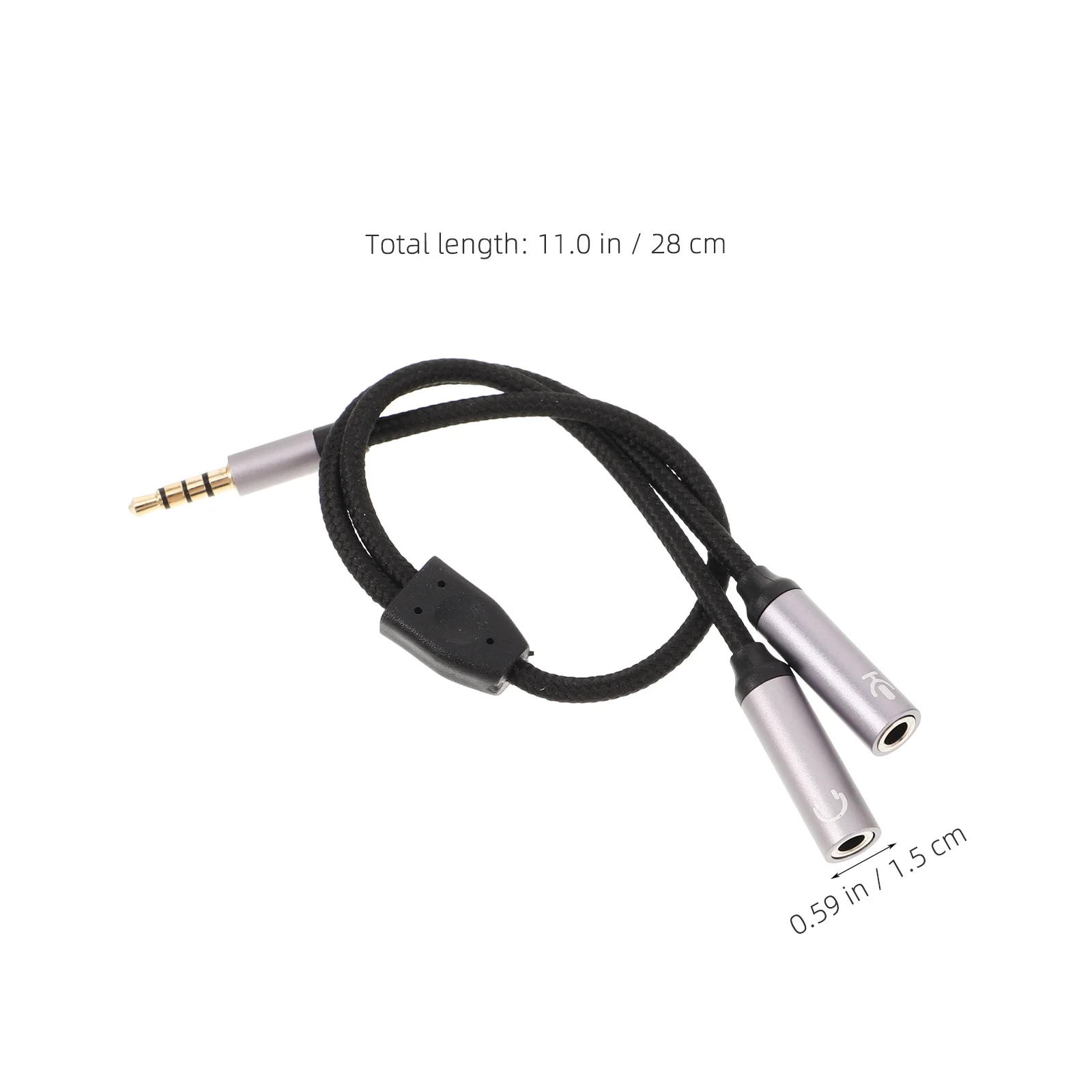 Tragbarer Dual-Kopfhörer-Splitter, Audiokabel, Stecker auf Buchse, Adapter, Mikrofonkabel für Smartphone-Headset