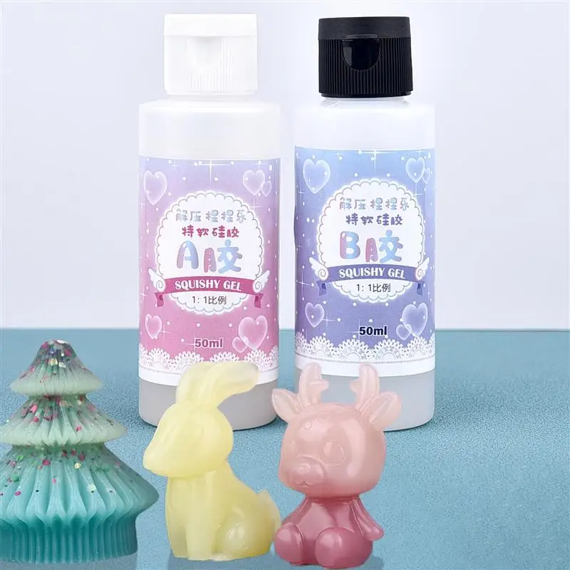 Мягкий силиконовый жидкий клей AB 1:1, Детские фотоигрушки, детский подарок, Детские ремесленные украшения, силиконовый клей
