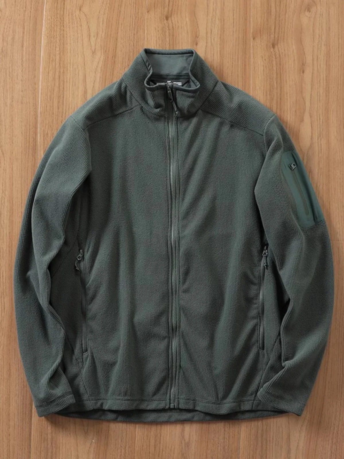 

Outdoor Lightweight Fce Sweatirt Jaet Men's Zipper Closure Stand Collar Technical Fabric Comfortable Youth Faion
