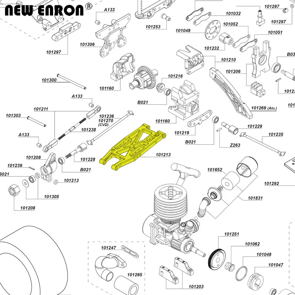 NEW ENRON Aluminium Alloy Front & Rear Lower Suspension Arm 101213 for RC Car 1/10 HPI Truck Bullet ST MT 3.0 Flux Upgrade Parts