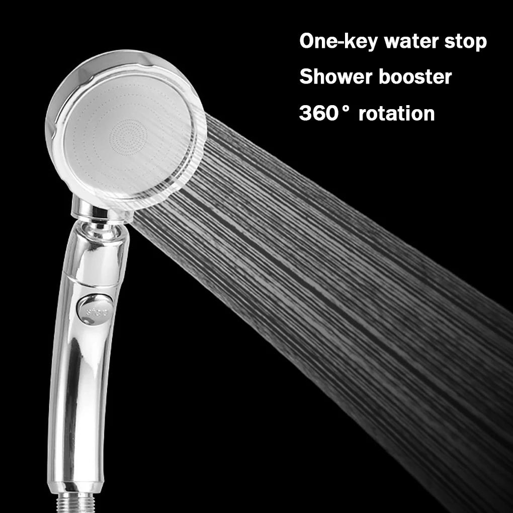 360 Degrees Rotating Shower Head Home Popel Adjustable Handheld Showers Head Bathroom Showerhead Nozzle Sprayer One-button Stop