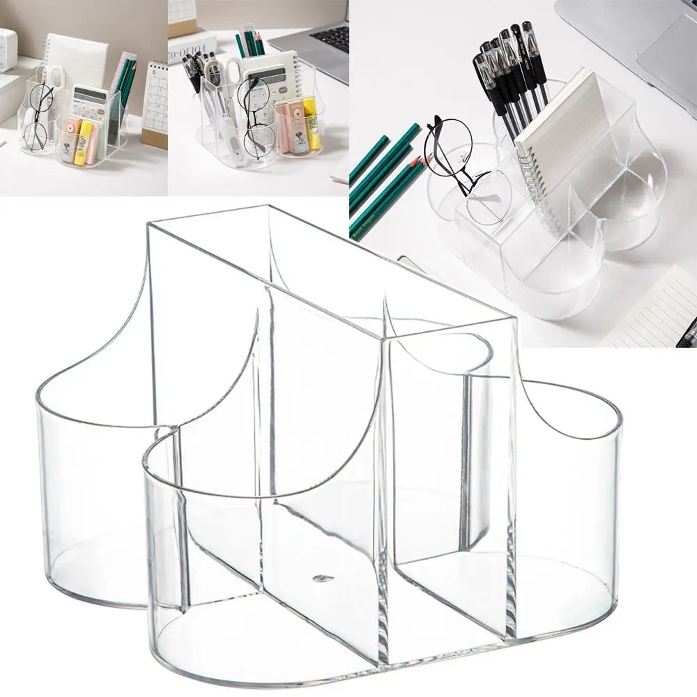 

Multi-function Pen Container Acrylic Ins Style Desktop Storage Box Sundries Organizer Transparent Makeup Brushes Holder