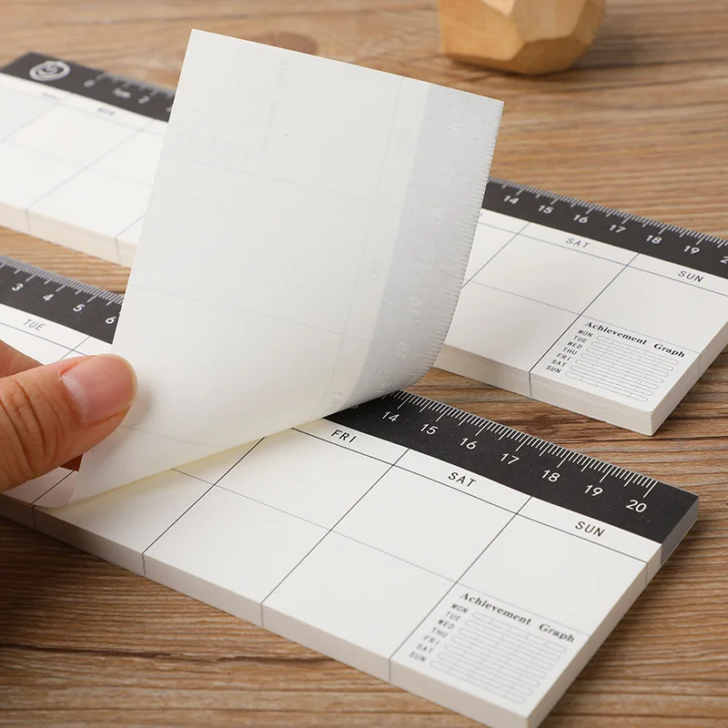 50sheets Simple Business Schedule Planner Memo Pad Can Tear Memo Month Plan Weekly Plan Memo Pad Notebook