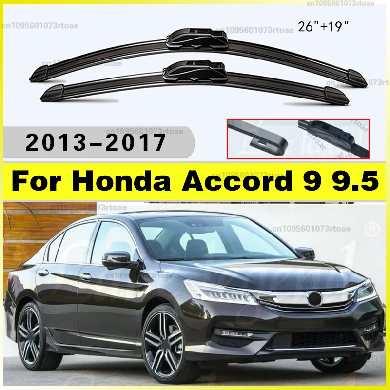 For Honda Accord 9 9.5 2013-2017 2014 2015 2016 Wiper Front Wiper Blades Windshield Windscreen Window Brush 26