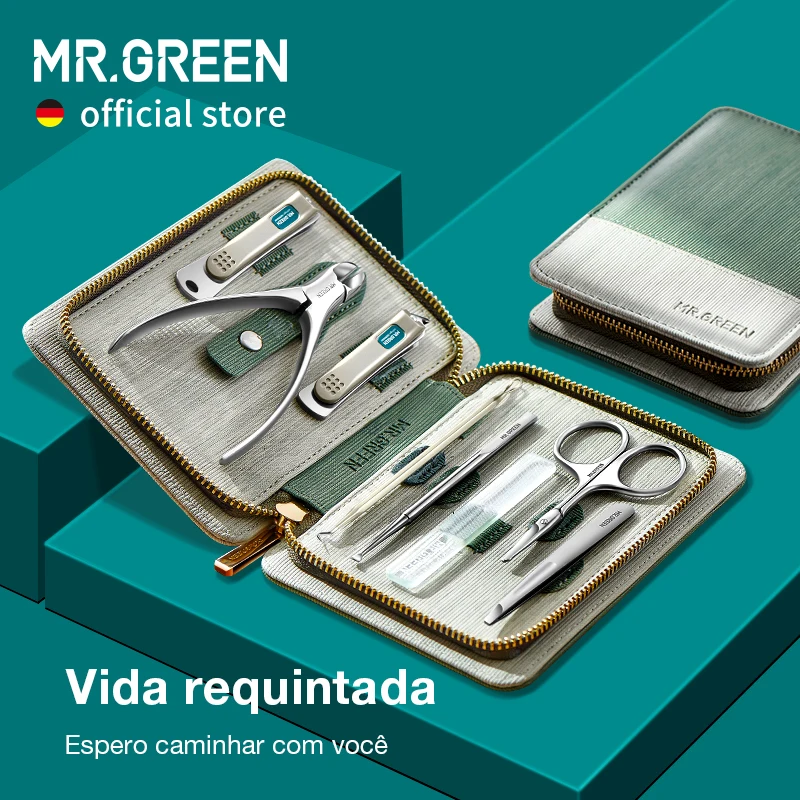 mrgreen-マニキュアセット-ペディキュアセット-爪切り-ステンレス鋼-プロフェッショナル-ネイルカッターツール-トラベルケースキット付き
