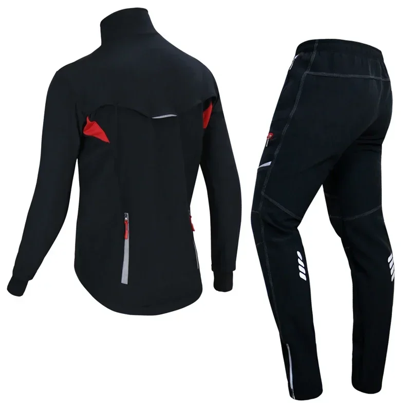 X-TIGER-Jérsei de ciclismo térmico para homens, roupas de bicicleta à prova de vento, jaqueta reflexiva, roupas esportivas, bicicletas, inverno