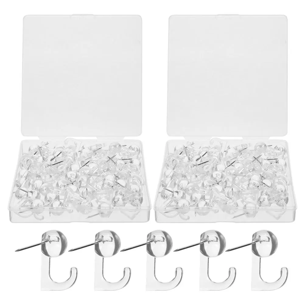 100 шт. крючки для кнопок, яркие цветные пластиковые головки, кнопки для большого пальца для подвешивания пробковых досок, офисные принадлежности, многофункциональные кнопки