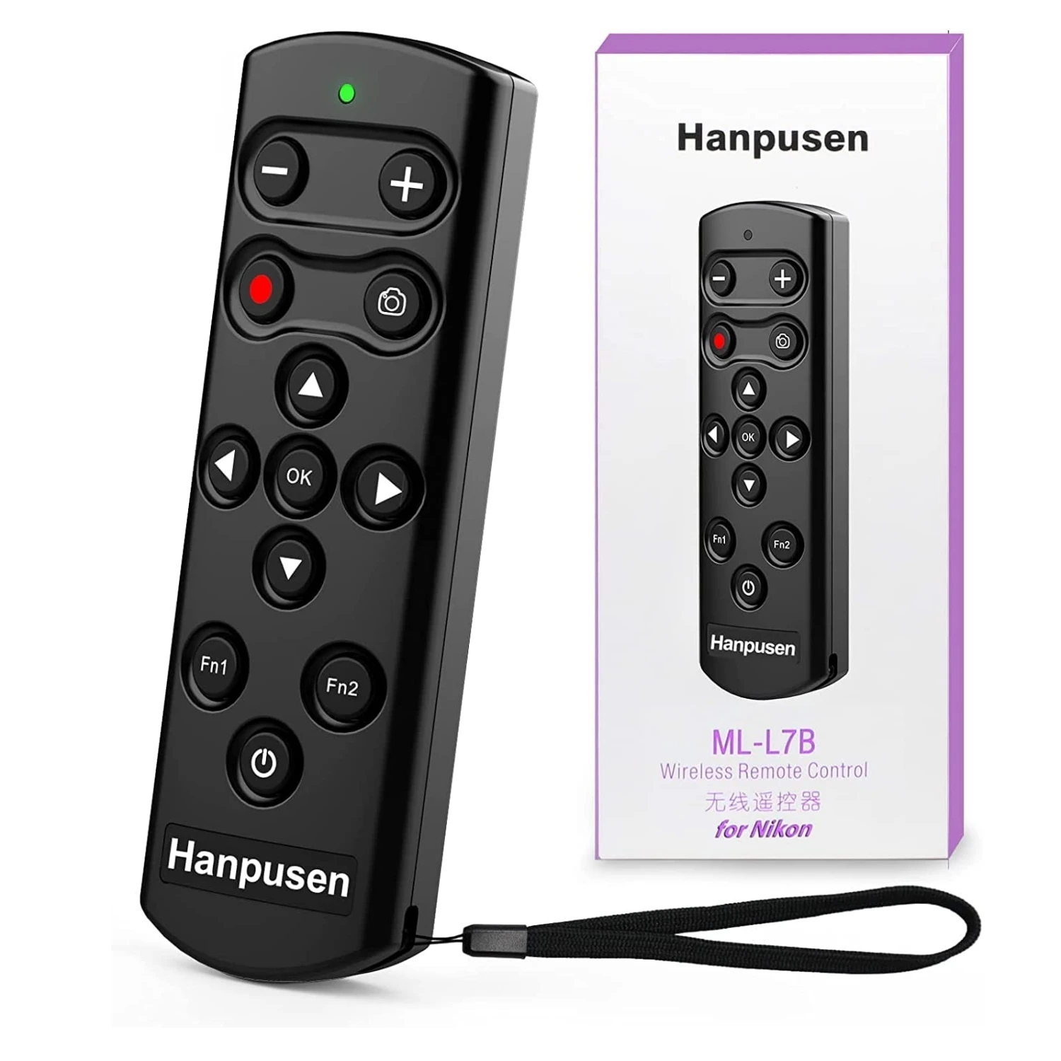 שלט מצלמה אלחוטי HANPUSEN Bluetooth עבור Nikon Zfc Z30 Z5 Z7II Z6III Z50 COOLPIX P1000 P950 A1000 B600; החלף את Nikon ML-L7