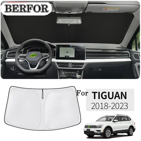 폭스바겐 VW Tiguan Mk2 2016-2023 용 자동차 나노 절연 앞유리 차양, 전면 창 선 쉐이드 바이저, 인테리어 액세서리