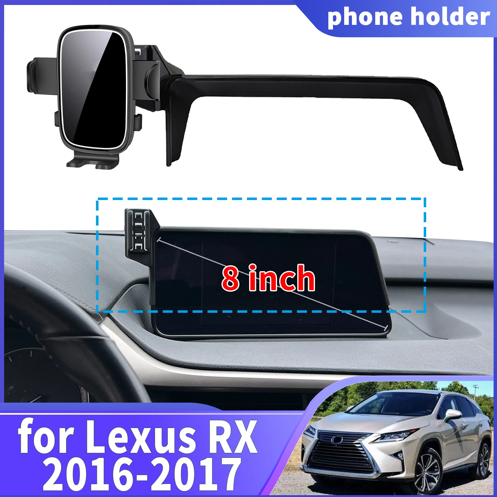 

Подходит для Lexus RX 2016 2017 ​ ​ Держатель для телефона с навигацией, индивидуальные автомобильные аксессуары