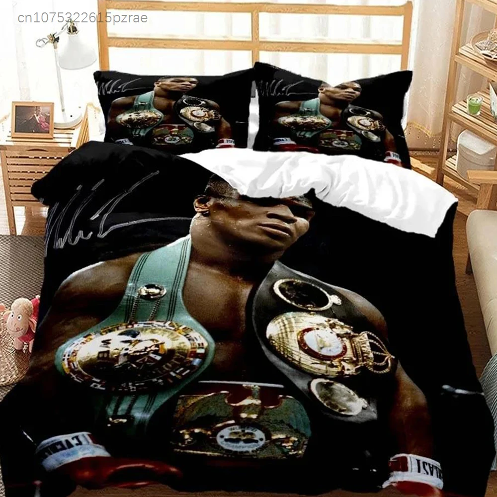 3D Print Mike Tyson Boxing Champion Bedding Set Boys Girls Twin Queen King Size Duvet Cover Pillowcase Bed Boys Adult Bedroom