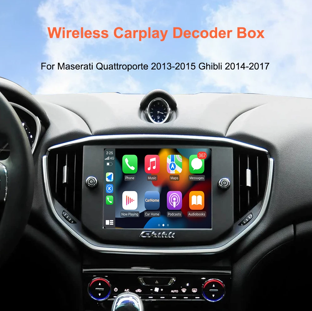 Bonroad Wireless Carplay Android Auto Interface Smart Decoder Box für Maserati Quattroporte Ghibli Airplay Mirror Retrofit Kit – Detail 1