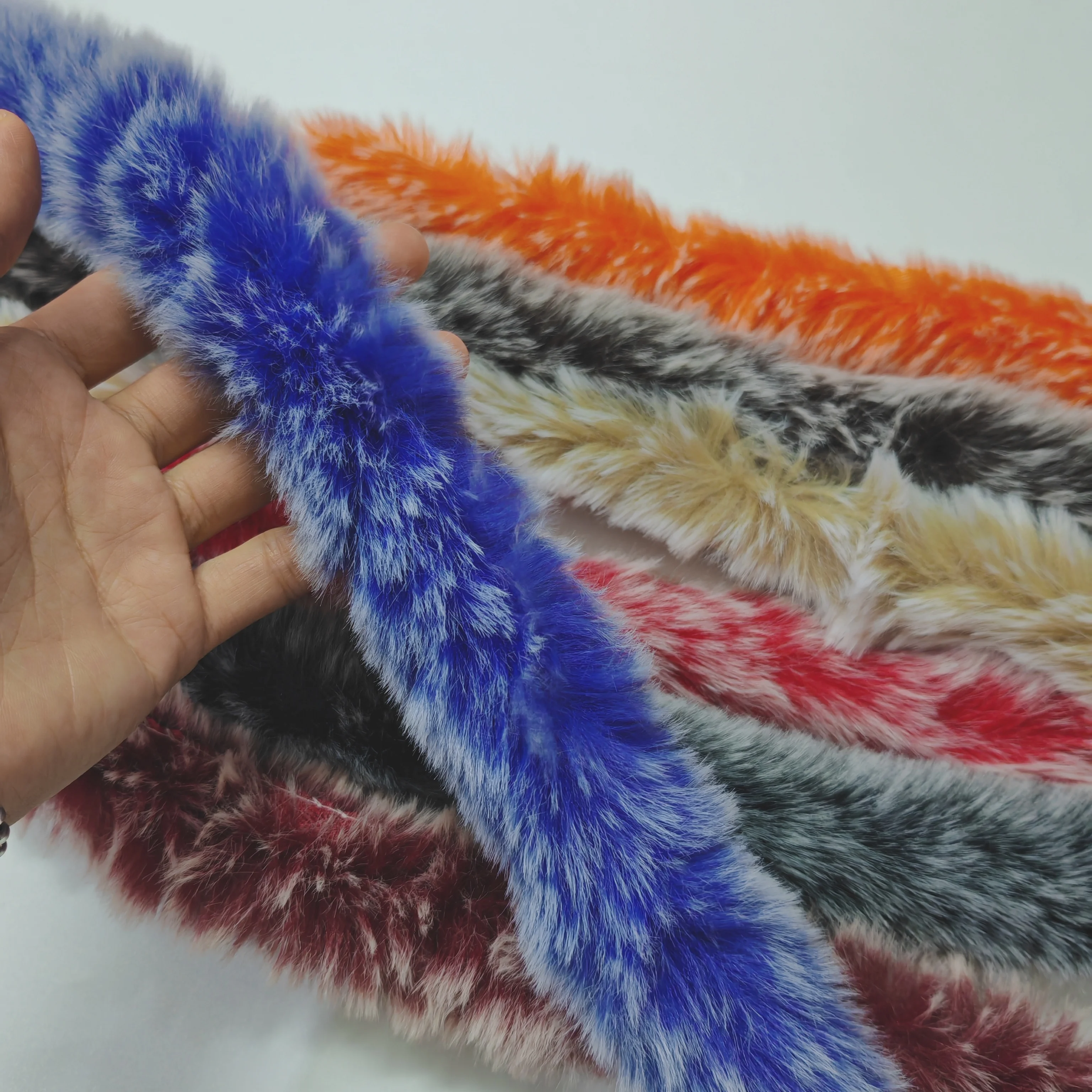 1M faux fur trim strip, multicolor plush furry ribbon for hoods, coats, cloaks, hats, cosplay costumes, sewing & DIY decorations