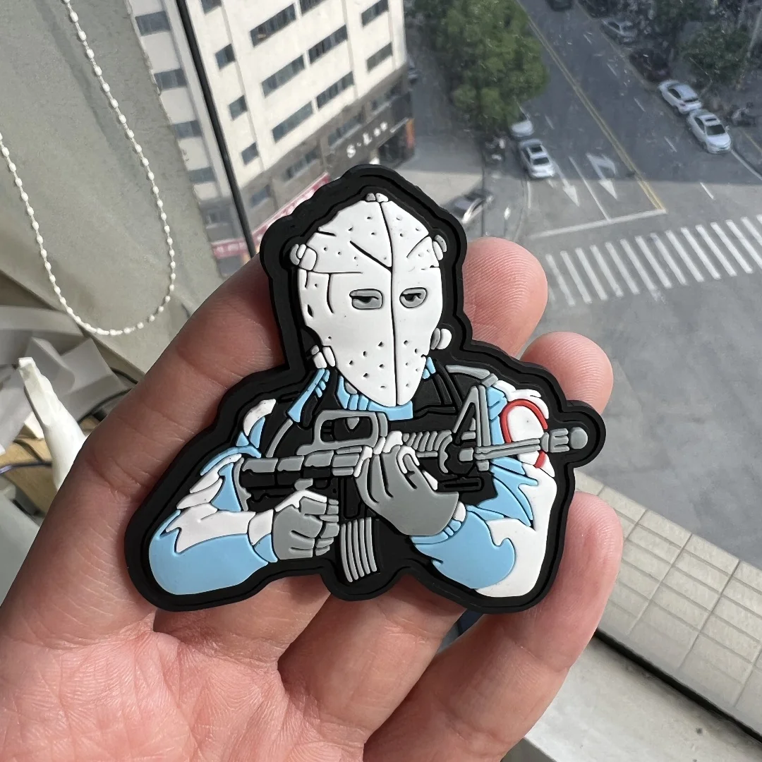 

Tactical Masked Warrior 3D PVC Patch on Clothing Morale Badge Hook Loop Military Patches Backpack Armband Stickers