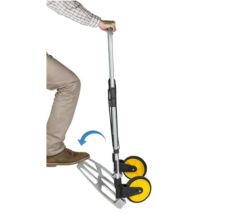 Premium Portable Utility and Moving Dolly Rolling Collapsible 150kg Hand Truck Lightweight Smart Fold Shopping Trolleys