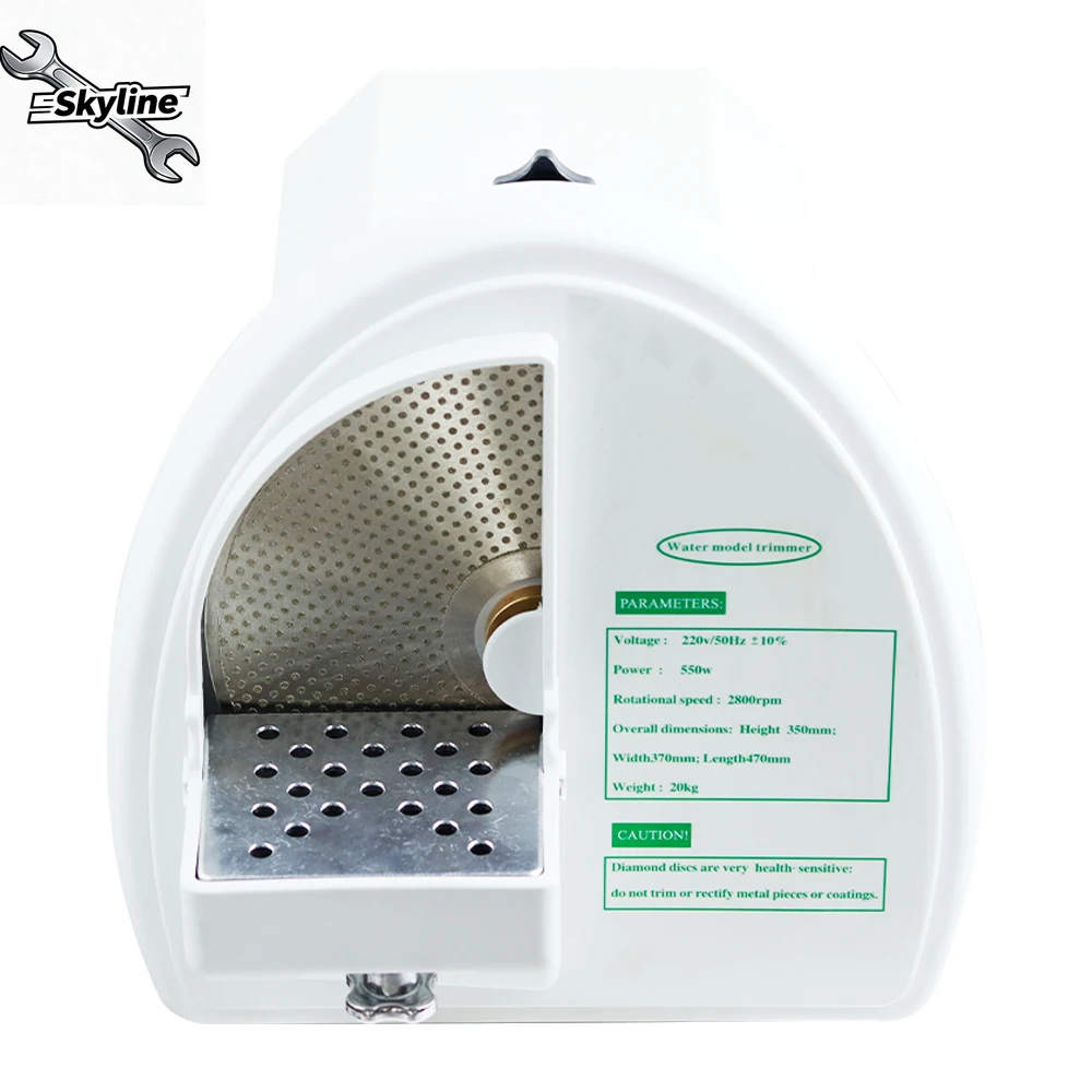 550W Wet Dental Lab Model Plaster Trimmer Cutting Tools with Resin/Emery/All Sand Emery Disc Tool 220V