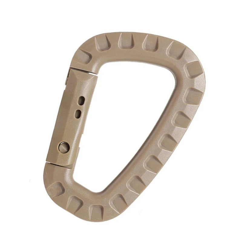 Y1UB Chiến Thuật Carabiner D Nhẫn Lò Xo Bánh Răng Kẹp Carabiner Nhanh Móc Nhựa