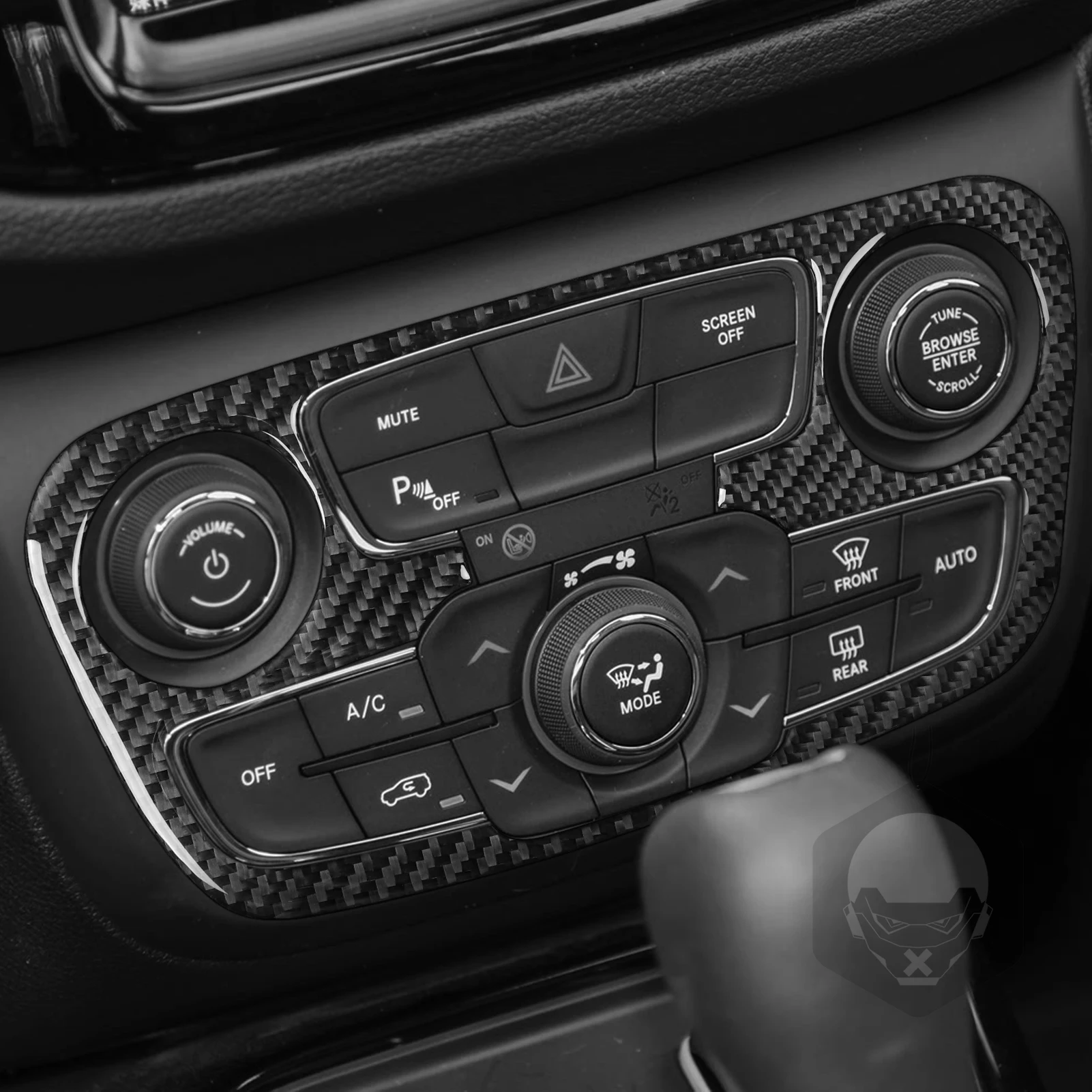 

Для Jeep Compass 2018-2021 углеродное волокно центральный кондиционер управления переменным током декоративная крышка автомобильные аксессуары внутренняя наклейка