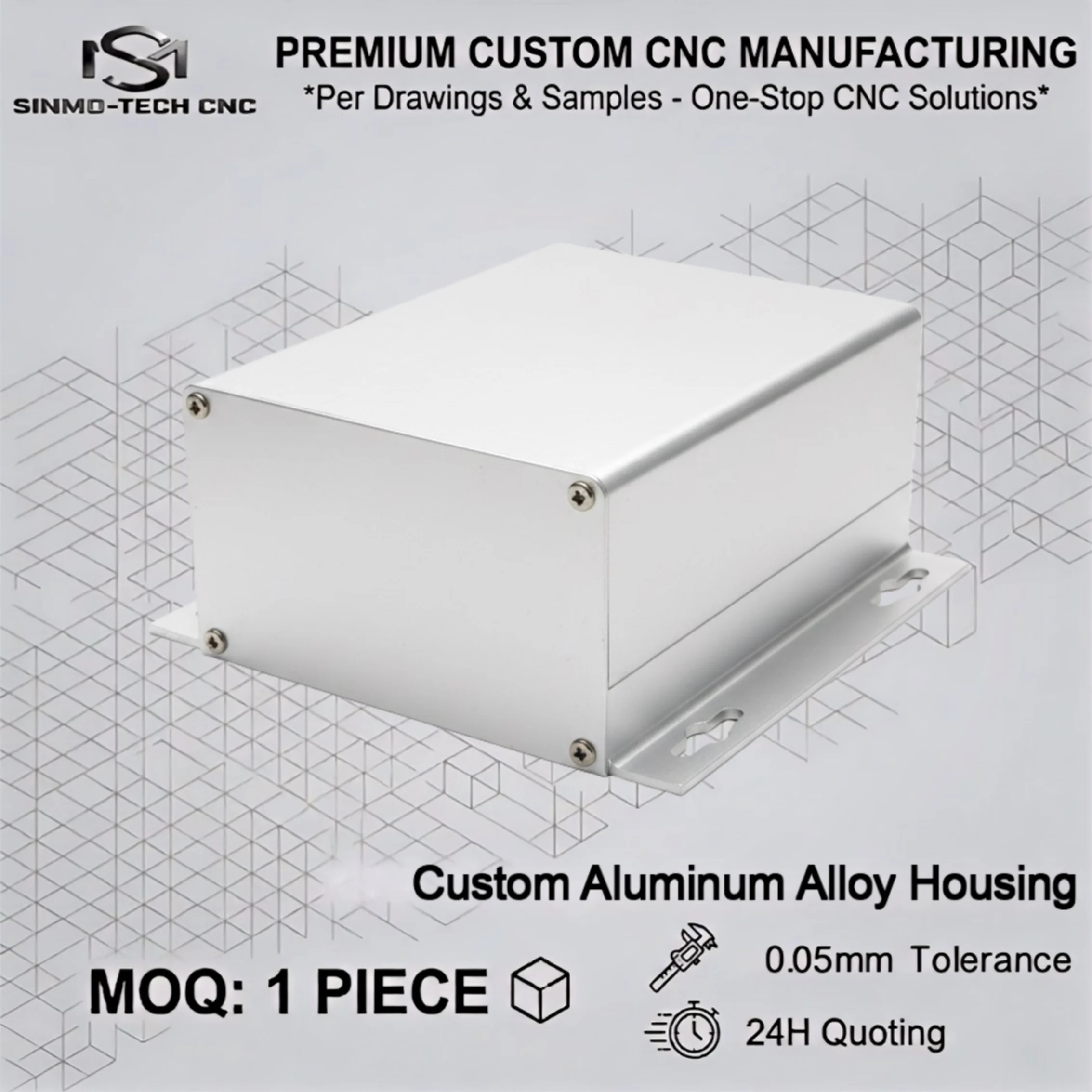 

Bespoke Complex Geometry Aluminum Case, CNC Precision Machining Service, Custom Shaped Instrument Housing, 1 Piece MOQ