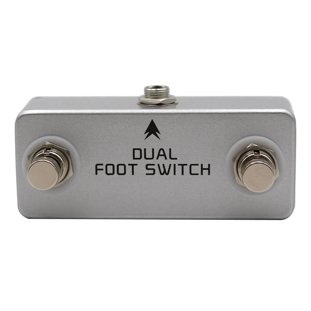 MOSKYaudio Footswitch Dual Latching Footswitch Control Drum Machines Control Effects Pedals Convenient Control Diecast Aluminum