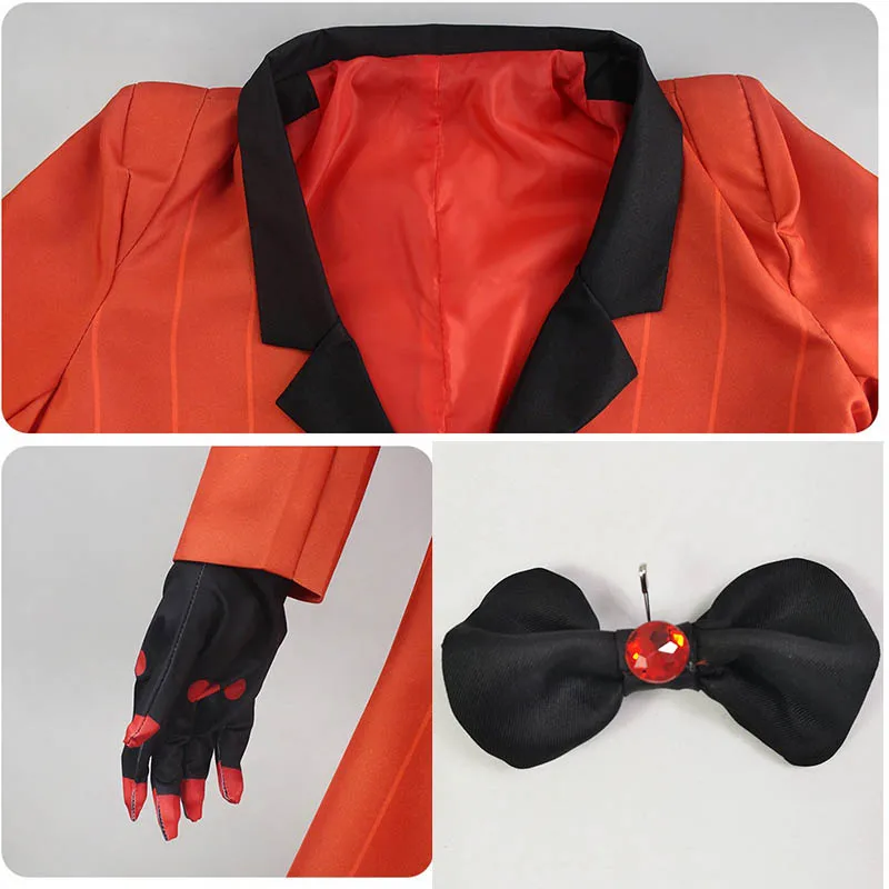 Hazbin Cosplay Hotel uniforme Alastor Costume Cosplay uomini adulti carnevale di Halloween costumi di natale vestito rosso Anime Cosplay