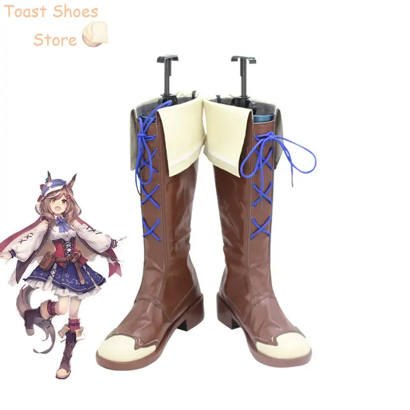 Game Umamusume: Pretty Derby Matikane Tannhauser Cosplay Shoes Halloween Carnival Boots Cosplay Prop PU Shoes Costume Prop